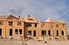 A new home construction site.