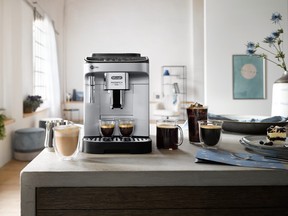 Make perfect espresso and specialty caffeinated drinks with the push of a button. De’Longhi Magnifica Evo Fully Automatic Espresso Machine, $1,199.99, Amazon.ca and also available at Linen Chest.