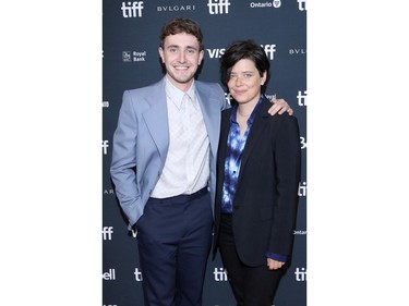 Paul Mescal and Charlotte Wells attend the "Aftersun" Premiere during the 2022 Toronto International Film Festival at TIFF Bell Lightbox on Sept. 12, 2022 in Toronto.