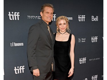 Casper Van Dien and Grace Van Dien attend the "Roost" premiere during the 2022 Toronto International Film Festival at Roy Thomson Hall on Sept. 15, 2022 in Toronto.