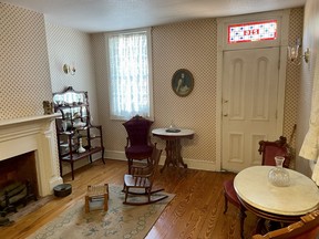 The living room in which Babe Ruth grew up, located inside the Babe Ruth Birthplace and Museum.