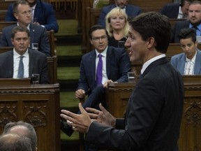 Prime Minister Justin Trudeau rises in the House of Commons during Question Period, in Ottawa, Thursday, Sept. 22, 2022.