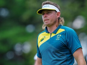 Australia's Cameron Smith looks on during round 3 of the mens golf individual stroke play during the Tokyo 2020 Olympic Games at the Kasumigaseki Country Club in Kawagoe on July 31, 2021.