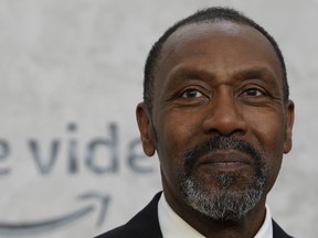 British actor and screenwriter Sir Lenny Henry poses on the red carpet upon arrival to attend the Global Premiere of "The Lord of the Rings: The Rings of Power" at the Odeon cinema in Leicester Square, central London, on Aug. 30, 2022.