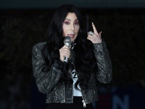 Cher performing in Las Vegas.