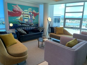The painting in the two-bedroom Versante Suite at the Versante Hotel in Richmond, B.C. (Jane Stevenson/Toronto Sun)
