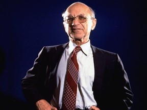 This 1977 file photo shows Milton Friedman.