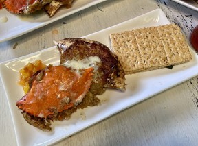 Crab Back served with shell at Miss T’s Kitchen in Ocho Rios, Jamaica. Cynthia McLeod/Toronto Sun