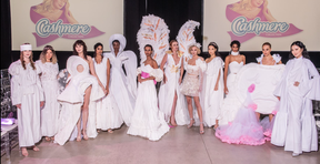 Unroll toilet paper on the podium for a good cause 3 12 fashion designs at this year 2022 Cashmere Collection Celestial Awakening
