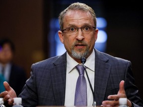 Twitter Inc.'s former security chief Peiter "Mudge" Zatko testifies before a Senate Judiciary Committee hearing to discuss allegations from his whistleblower complaint that the social media company misled regulators, on Capitol Hill in Washington, D.C., Tuesday, Sept. 13, 2022.