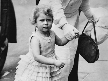 Picture taken on 1929 at London showing Princess Elizabeth, the future Queen Elizabeth II, at the age of three. (Photo by - / PLANET NEWS / AFP) (Photo by -/PLANET NEWS/AFP via Getty Images)