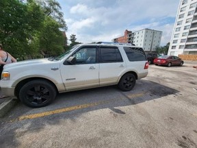 A 2008 Ford Expedition is pictured in this OPP photo.