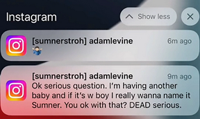 Adam Levine l-a întrebat pe Sumner Stroh dacă ar putea să-și numească viitorul copil după el.