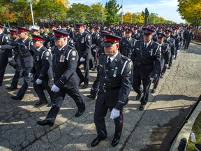 Funeral for Toronto Police Const. Andrew Hong at the Toronto Congress Centre on Wednesday, Sept. 21, 2022. Hong, 48, was killed in the line of duty on Sept. 12, 2022.