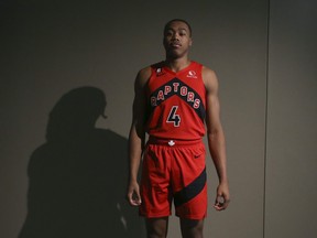 Toronto Raptors Scottie Barnes  speaks to the media about the upcoming season  on Monday September 26, 2022.