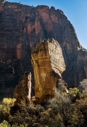 The view from the Virgin River between Big Bend Shuttle Stop #8 and Temple of Sinawava Shuttle Stop #9 at Zion National Park in Utah. Ernest Doroszuk/Toronto Sun