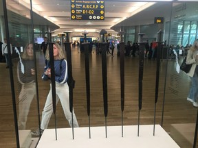 Ancient swords at Oslo airport. MIKE STROBEL PHOTO