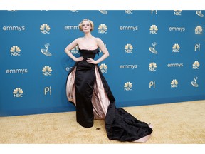 Elle Fanning arrives at the 74th Primetime Emmy Awards in Los Angeles, Calif., Sept. 12, 2022.