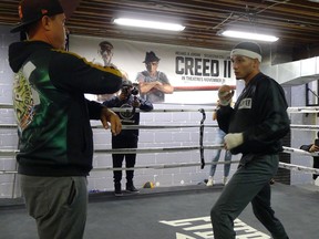 Featherweight Bryan Acosta trains at the Baxter's Hardknocks Boxing Club in Toronto on Tuesday May 3, 2022.