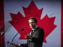 Der neu gewählte Vorsitzende der Konservativen, Pierre Poilievre, spricht bei der Wahl zur Führung der Konservativen Partei Kanadas am Samstag, den 10. September 2022 in Ottawa.