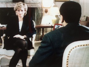 Diana is interviewed by the BBC's Martin Bashir in the current affairs program, Panorama, in 1995.