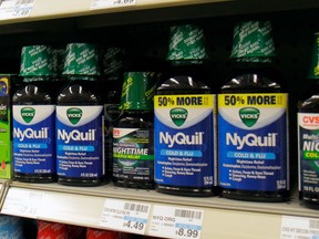 Cold medicine for sale in Walgreens.  Photographer: Jeff Greenberg/Universal Images Group Editorial/