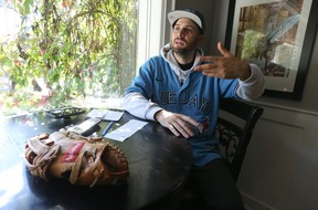 Frankie Lasagna, at his Italian restaurant Terrazza, on Harbord St., talks about missing out on catching Yankees star Aaron Judge’s record-tying 61st home run during the seventh inning of Wednesday night’s Blue Jays game on Thursday, Sept. 29, 2022. JACK BOLAND/TORONTO SUN