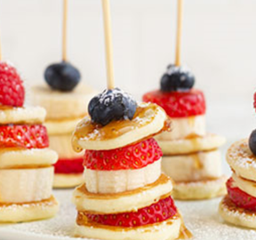 Gluten-free pancake kabobs – www.bakegood.ca.