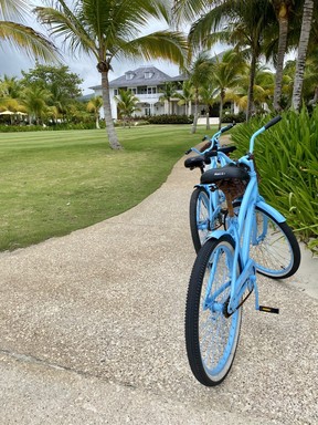 Vintage-style bicycles are scattered around Half Moon, offering a fun and quick way to explore the massive resort. Cynthia McLeod/Toronto Sun