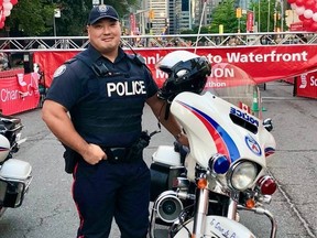 Const. Andrew Hong at the Waterfront Marathon. TORONTO POLICE HANDOUT