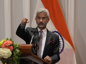 India's Foreign Minister Subrahmanyam Jaishankar answers a question from a reporter during a press conference in Bangkok, Thailand, Wednesday, Aug. 17, 2022.