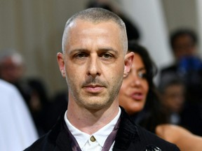 Jeremy Strong arrives for the 2022 Met Gala at the Metropolitan Museum of Art on May 2, 2022, in New York.