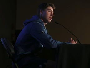 Toronto Maple Leafs forward Mitch Marner addresses the media about the upcoming season on Wednesday September 21, 2022.