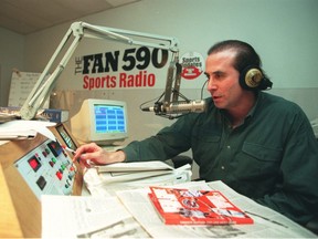 Norm Rumack, the Late Night Vampire, broadcasts from The Fan 590's studio on Holly Street.