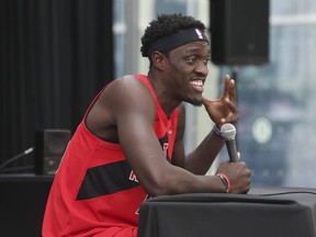 Toronto Raptors forward Pascal Siakam speaks to the media about the upcoming season  on Monday September 26, 2022.