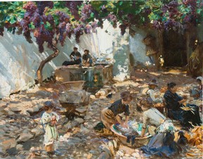 John Singer Sargent’s “Women at Work,” c. 1912. (Private Collection; Seattle, Washington/Image courtesy of A.J. Kollar Fine Paintings, LLC; Seattle, Washington)