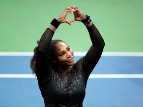 Serena Williams of the United States waves to the crowd after a match against Ajla Tomljanovic of Australia on day five of the 2022 US Open tennis tournament at the USTA Billie Jean King Tennis Center on May 2 September 2022.
