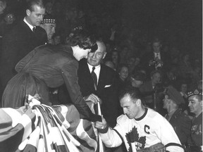 Ted "Teeder" Kennedy meets then-Princess Elizabeth and her husband Prince Philip.