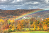 An autumn rainbow near Woodstock, Vt. (iStock)