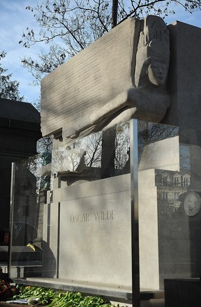 The protected tombstone of Oscar Wilde at Pere Lachaise cemetery on November 30, 2011 in Paris. Antoine Antoniol/Getty Images