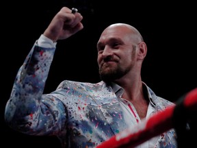 Boxing - Joe Joyce v Joseph Parker - WBO Interim World Heavyweight Title - AO Arena, Manchester, Britain- September 24, 2022
Tyson Fury before the fight.