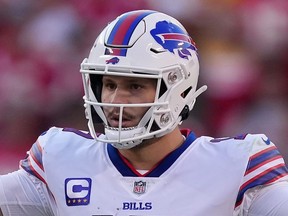 Josh Allen and the Buffalo Bills take on the Green Bay Packers Sunday night at 8 p.m. Getty Images