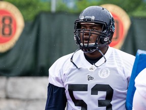 Veteran Phillip Blake is impressed now with the depth and direction of the Argonauts' offensive line.