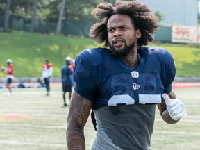 Chris Edwards was at Argos' practice on Thursday but did not take part in any drills. He is not on the team's injury list.