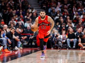 The Raptors' Fred VanVleet was 0-for-11 from the floor in Toronto's loss to the Philadelphia 76ers on Friday night.