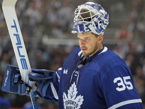 Goaltender Ilya Samsonov is 2-0 so far with Maple Leafs.