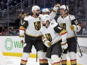 Vegas Golden Knights winger Phil Kessel (8) was set to play in his 989th game on Monday night.