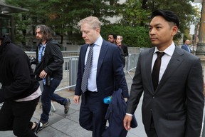 Actor Anthony Rapp arrives at the Manhattan Federal Court for his civil sex abuse case trial against Kevin Spacey in New York City, Oct. 12, 2022.