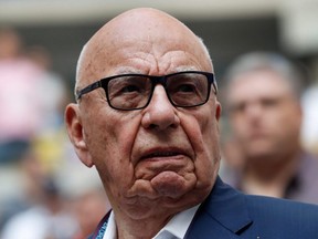 Rupert Murdoch, Chairman of Fox News Channel, is seen at the U.S. Open men's final in New York City, Sept. 10, 2017.