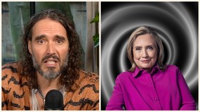 Russell Brand has taken aim at Hillary Clinton after she labelled Trump supporters as ‘Nazis.’